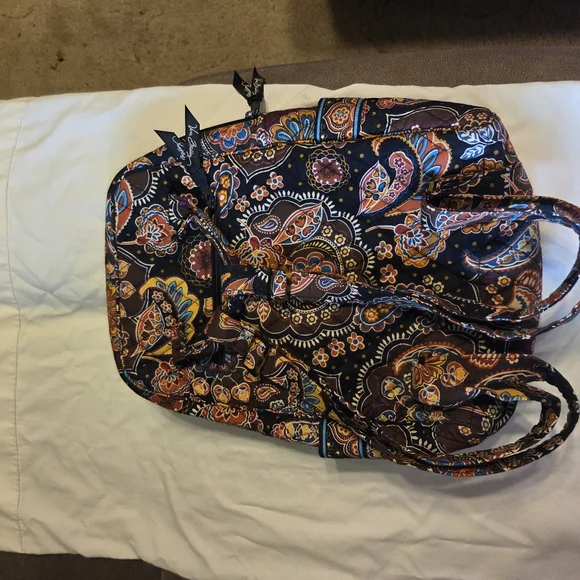 Vera Bradley Paisley Floral Quilted Backpack in Black, Blue, Orange, Brown Vera Bradley | Bags | Vera Bradley Paisley Boho Mini  main image 3